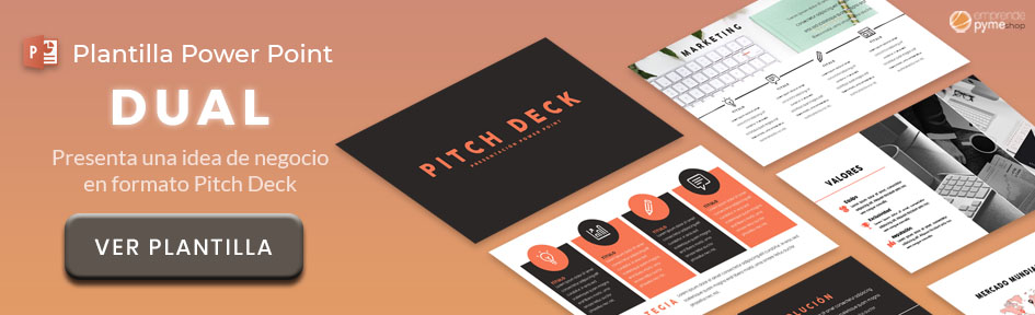 Presentación Power Point de una idea de negocio en formato Pitch Deck