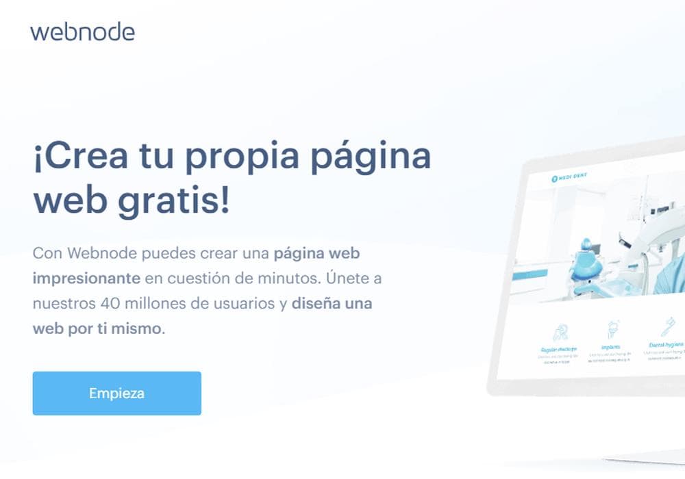 Crea tu web con Webnode